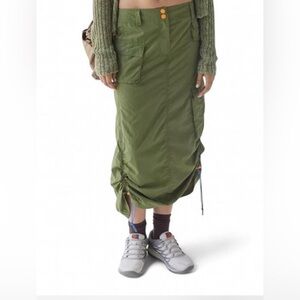 BDG Urban Outfitters Olive Green Cargo Maxi Skirt XS